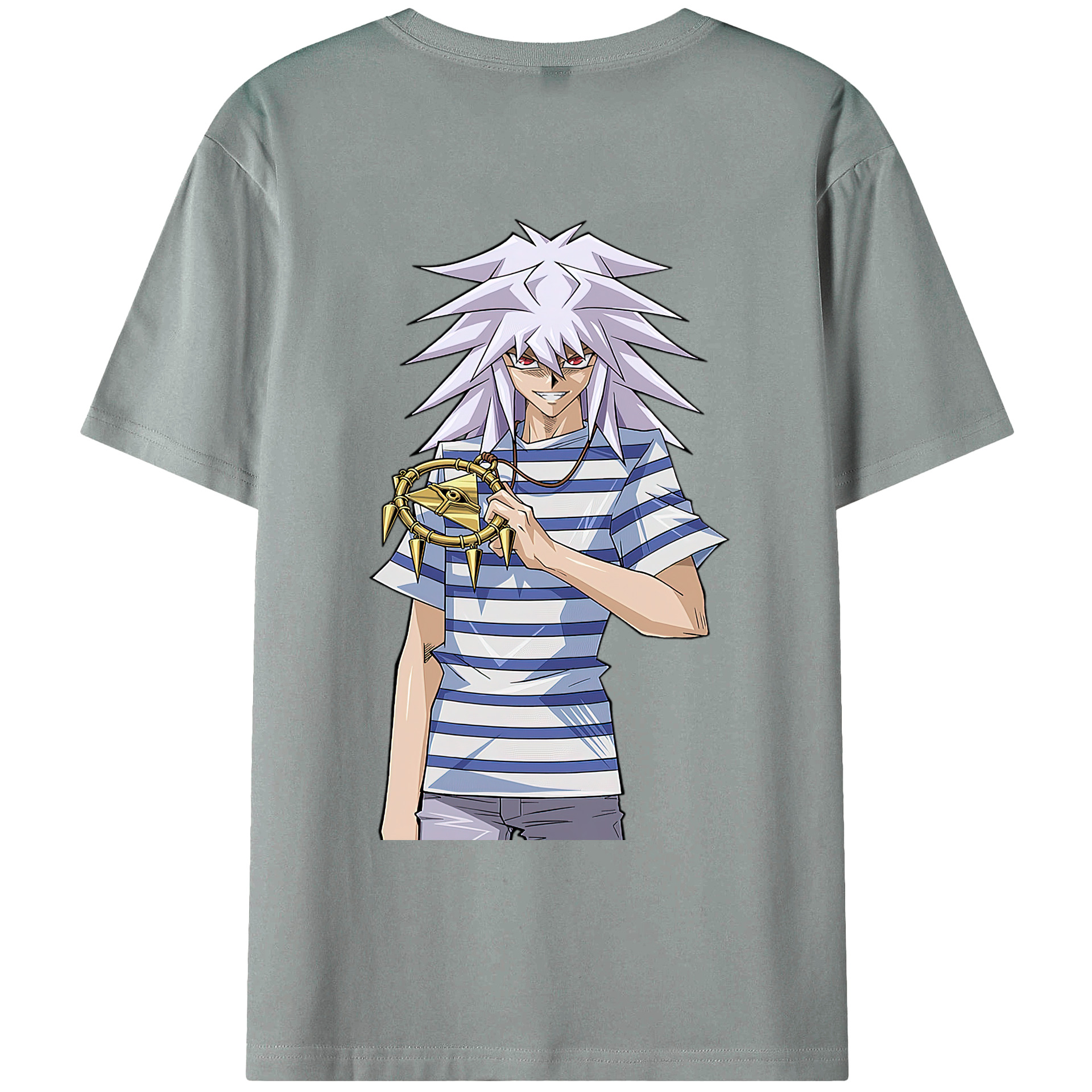 （画像用） 遊☆戯☆王 Yu-Gi-Oh! 綿100％ メンズ半袖Tシャツ（バックプリント） 通気性